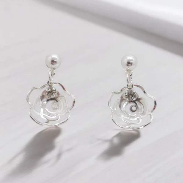 Brincos Flor Strass