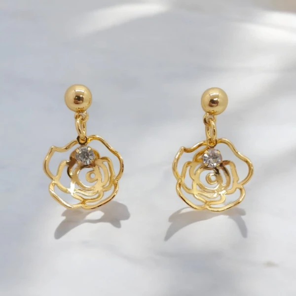 Brincos Flor Strass