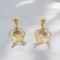 Brincos Flor Strass